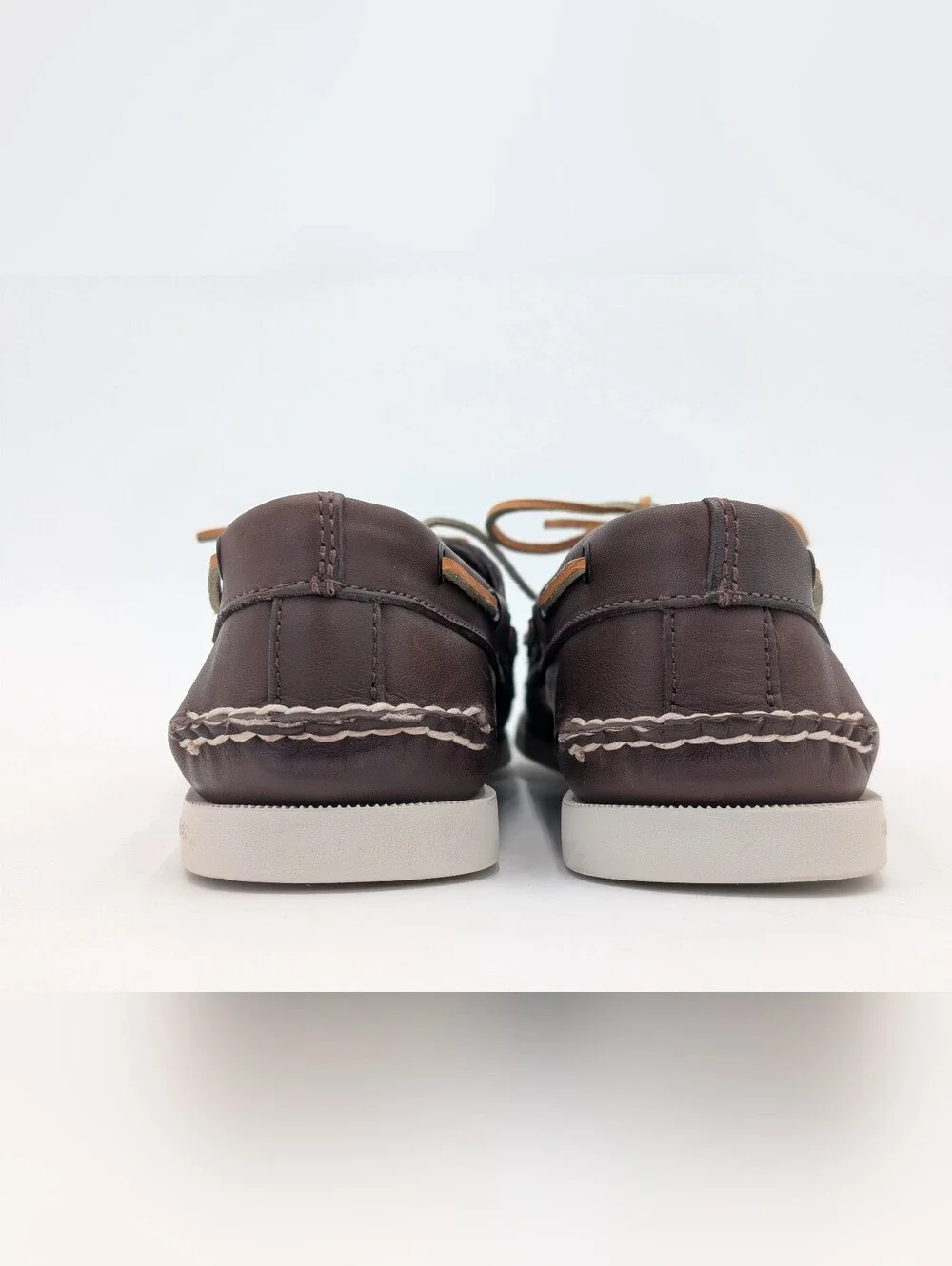 Sperry Top-Sider Sz 9 Authentic Original 2-Eye Brown Leather Moccasin Boat Shoe